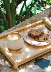 The Mia TPS0072 Wicker Bambu Tepsi 36x25 Cm