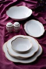 Acar 6957 Aveline 6 Kişilik 29 Parça Porselen Yemek Takımı Gold