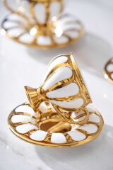 Acar 6876 Karius 6 Lı Kahve Fincan Takımı Gold