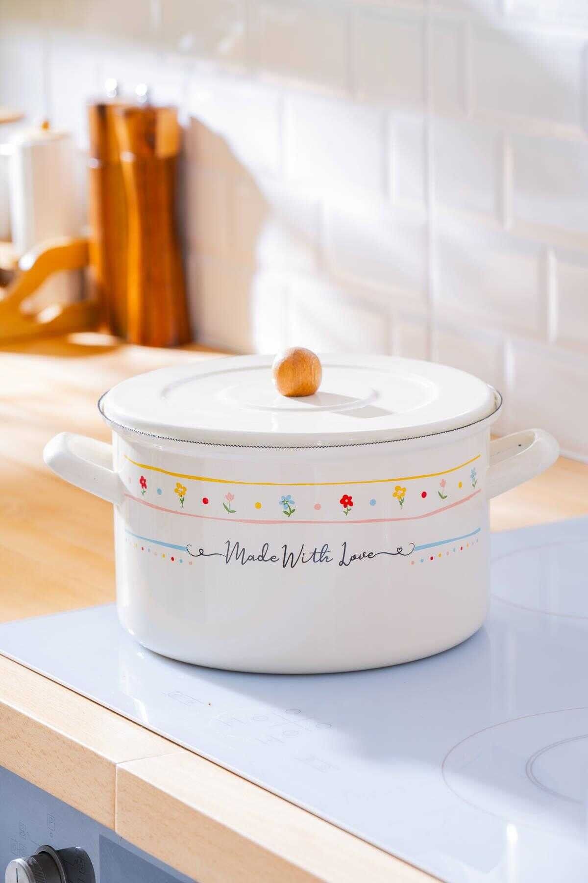 Acar 7706 Made With Love Emaye Kızartma Tenceresi 24 Cm