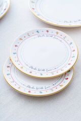 Acar 7728 Livaldi 6 Lı Pasta Tabağı Seti - 19 Cm