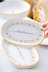 Acar 7730 Livaldi 3 Lü Oval Kayık Tabak