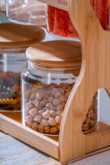 Acar 7587 Malibu Bambu Standlı 7 Li Baharat Takımı