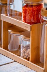 Acar 7589 Malibu Bambu Standlı 12 Li Baharat Takımı