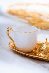 Acar 12406 Ayla 2 Kişilik Gold Tepsili Sunum Kahve Fincanı Takımı 90 ML
