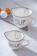 Acar 6670 Leroy 2 Li Porselen Ölçü Bardağı 250/500 ML