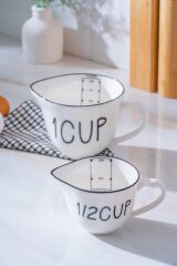 Acar 6670 Leroy 2 Li Porselen Ölçü Bardağı 250/500 ML