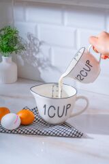 Acar 6670 Leroy 2 Li Porselen Ölçü Bardağı 250/500 ML