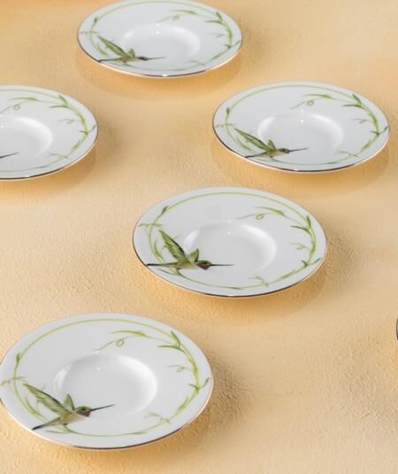 Acar 5594 Dolly Botany 6 Lı Porselen Çay Tabağı