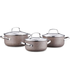 Korkmaz A2921 Browni 6 Parça Tencere Seti
