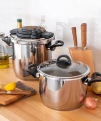 Acar 5801 Aspen Bakır 2 Li Düdüklü Tencere Seti - 5 Lt + 8 Lt