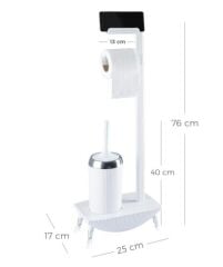 Acar 5686 Silikon Fırçalı Wc Seti Beyaz