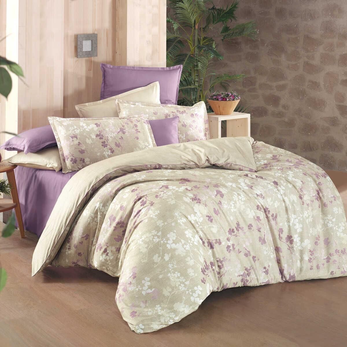 Sarev Enola V1 Fancy Poplin Nevresim Takımı Çift Kişilik