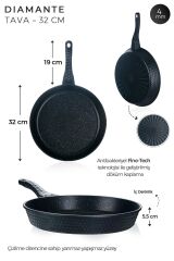 Acar XDD-22-0040 Diamente Black Tava 32 Cm