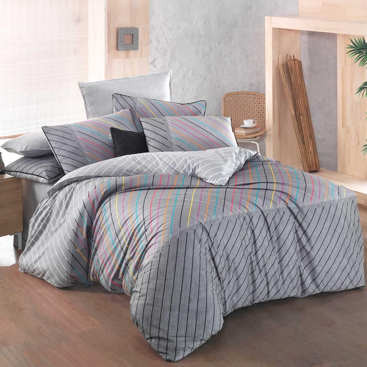 Sarev Tına V1 Fancy Poplin Nevresim Takımı Tek Kişilik