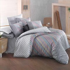 Sarev Tına V1 Fancy Poplin Nevresim Takımı Tek Kişilik