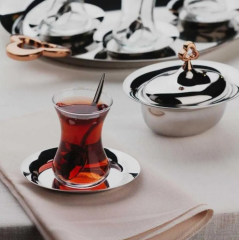 Korkmaz A1782-2 Çintemani 39 Parça Çay Seti Rosa Gold