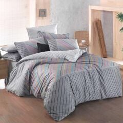 Sarev Tına V1 Fancy Poplin Nevresim Takımı Çift Kişilik