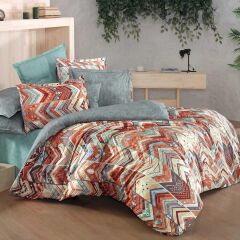 Sarev Izla V1 Fancy Poplin Nevresim Takımı Çift Kişilik