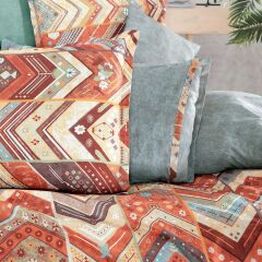 Sarev Izla V1 Fancy Poplin Nevresim Takımı Çift Kişilik