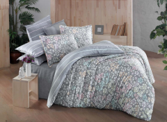 Sarev Erica V1 Fancy Poplin Nevresim Takımı Çift Kişilik