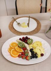 The Mia GRD0002 Grande Servis Tabağı Beyaz 40 Cm