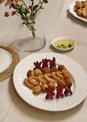 The Mia GRD0004 Grande Servis Tabağı Beyaz 50x37 Cm