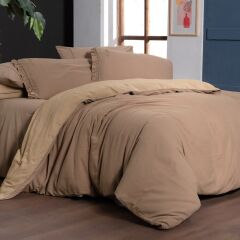 Sarev Kenyon V1 Bej Comfort Nevresim Takımı Çift Kişilik