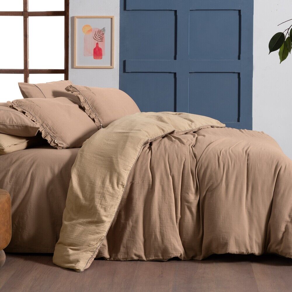 Sarev Kenyon V1 Bej Comfort Nevresim Takımı Tek Kişilik