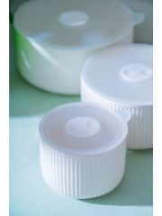 Acar 7095 Pure Carmen Kapaklı Porselen 3 lü Saklama Kabı