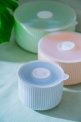 Acar 7096 Pure Carmen Kapaklı Porselen 3 lü Saklama Kabı