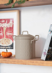 The Mia PZM0047 Prizma Çöp Kovası Tezgah Karamel 4 Lt