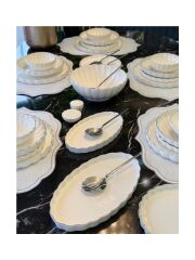 Acar 7116 Passion Silver 6 Kişilik 29 Parça Porselen Yemek Takımı