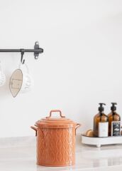 The Mia PZM0081 Prizma Çöp Kovası Tezgah Terracota 4 Lt