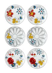 The Mia DNR0053 Fiore Pasta Tabağı 6 Lı Set - 21 cm