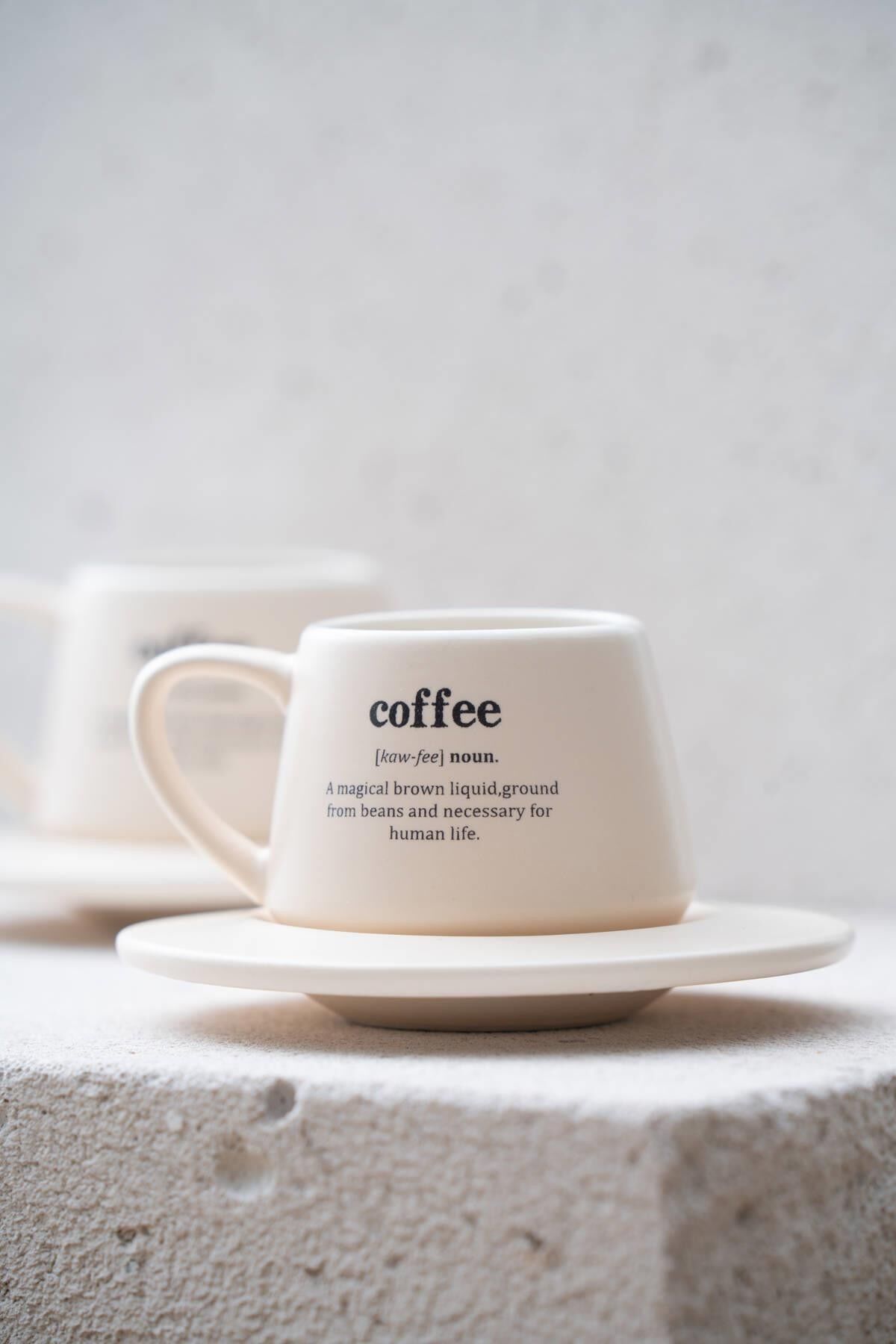 Acar 7459 Blush 2 Li Kahve Fincan Takımı Krem