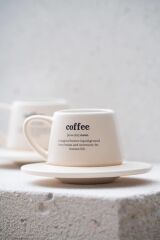 Acar 7459 Blush 2 Li Kahve Fincan Takımı Krem