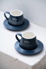 Acar 7459 Blush 2 Li Kahve Fincan Takımı Lacivert