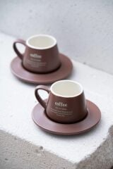 Acar 7459 Blush 2 Li Kahve Fincan Takımı Bordo