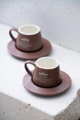 Acar 7459 Blush 2 Li Kahve Fincan Takımı Bordo