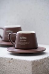 Acar 7459 Blush 2 Li Kahve Fincan Takımı Bordo