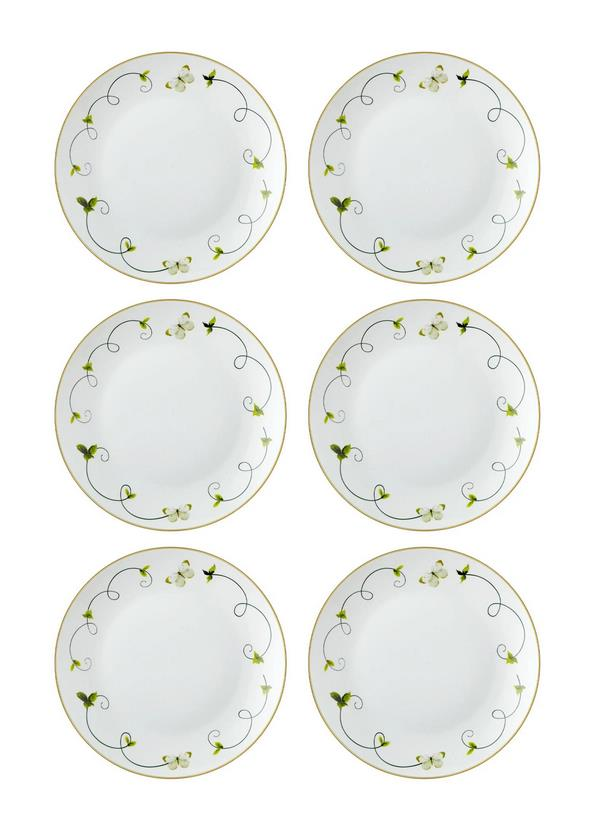 The Mia DNR0067 Butterfly Pasta Tabağı 6 Lı Set - 21 cm