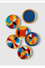 The Mia DNR0077 Shapes Pasta Tabağı 6 Lı Set - 21 cm