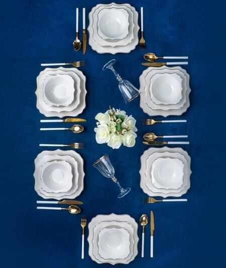Acar 360 Omega Porselen 24 Prç Yemek Takımı
