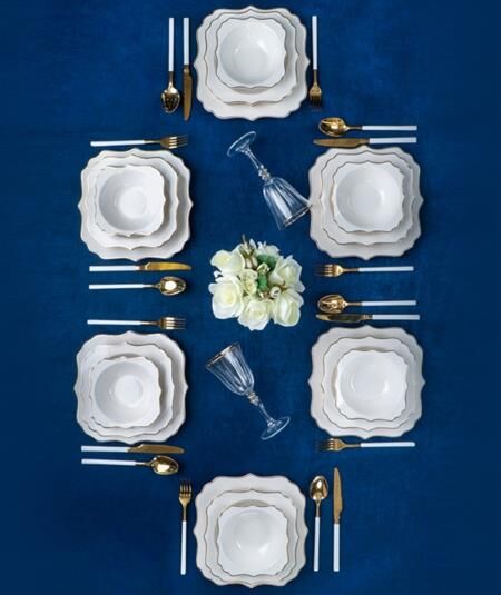 Acar 360 Omega Porselen 24 Prç Yemek Takımı