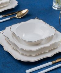 Acar 360 Omega Porselen 24 Prç Yemek Takımı