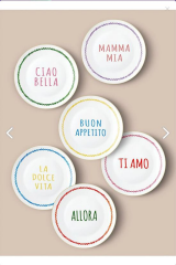 The Mia DNR0084 Ti Amo Servis Tabağı 6 Lı Set - 27 Cm