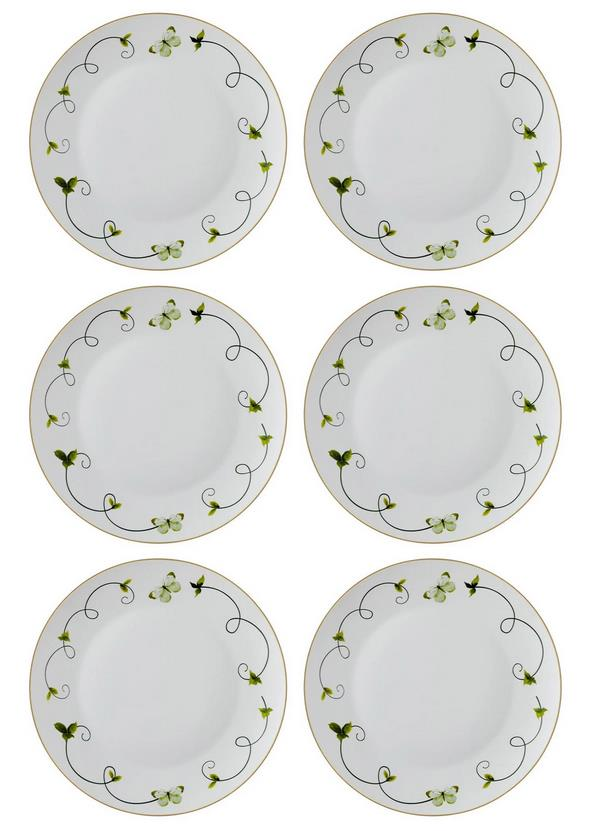 The Mia DNR0068 Butterfly Servis Tabağı 6 Lı Set - 27 Cm