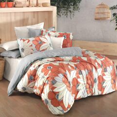 Sarev Ladına V1 Fancy Poplin Nevresim Takımı Çift Kişilik