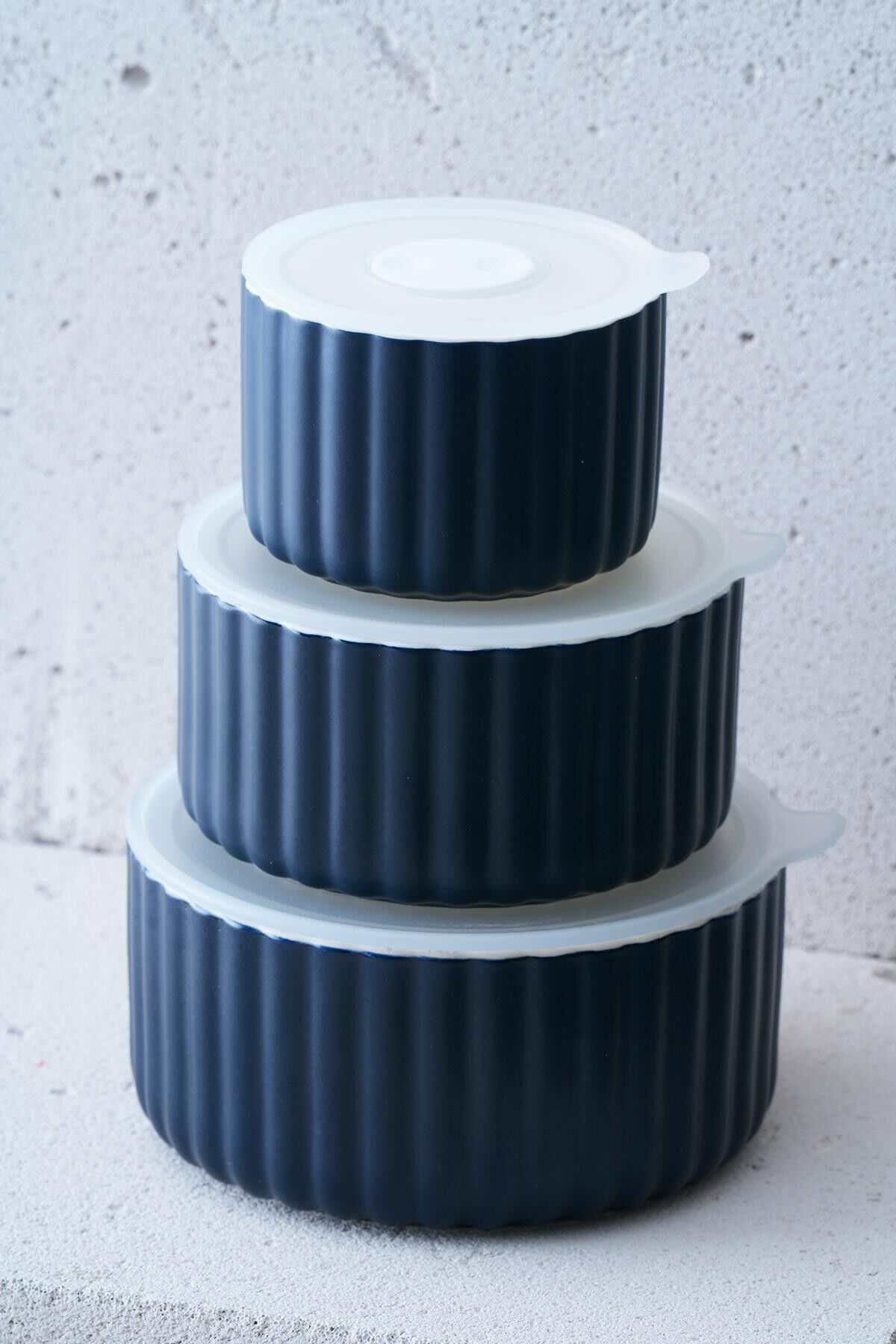 Acar 7464 Blush 3 Lü Saklama Kabı Lacivert